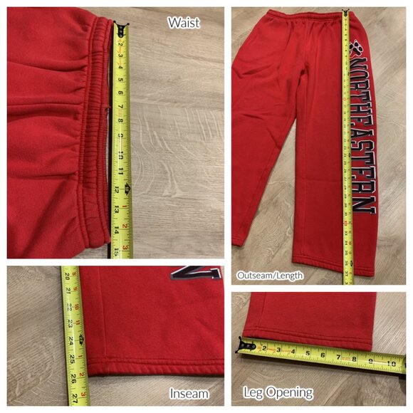Vintage JanSport Northeastern University Huskies Sweatpants Men's Medium M Red - Picture 7 of 7